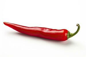 AI generated A Red chili pepper is isolated on a white background. AI Generated photo