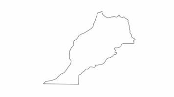 animated sketch icon for the country map of Morocco video