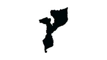 Animation forms a Mozambique map icon video