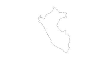 Animated sketch of Peru map icon video