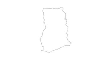 Animated sketch of Ghana map icon video