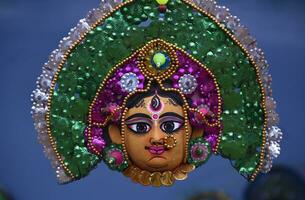 The Chhau mask is a traditional art form of Purulia, West Bengal, India photo