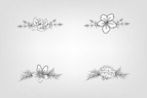 Floral Flower Foliage Arrangement Wreath vector