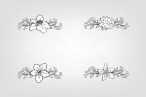 Floral Flower Foliage Arrangement Wreath vector