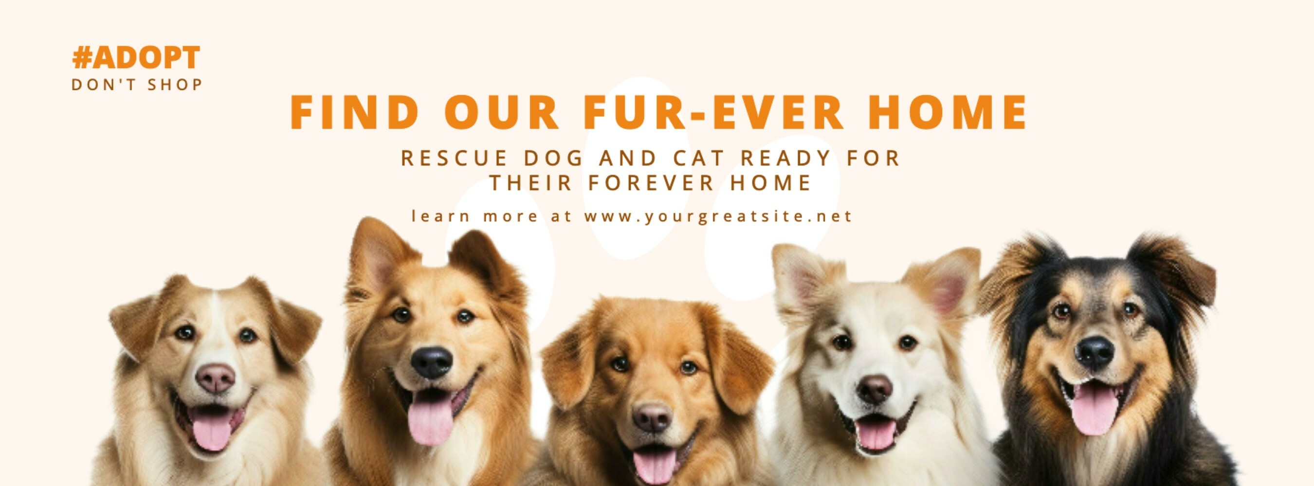 pet adopt social charity banner social media