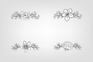 Floral Flower Foliage Arrangement Wreath vector