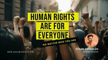 human rights social media banner ideas template