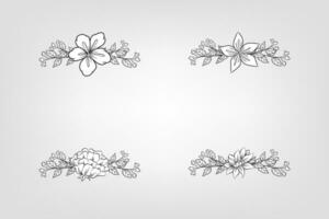 Floral Flower Foliage Arrangement Wreath vector