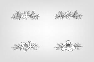 Floral Flower Foliage Arrangement Wreath vector