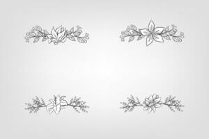 Floral Flower Foliage Arrangement Wreath vector