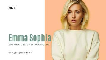 peach portfolio design ideas template