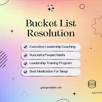 New Year Bucket List Resolution Instagram Post template