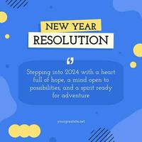 New Year Resolution Instagram Post template