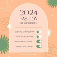 2024 Fashion do's and dont's Instagram Post template