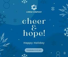 Winter Greeting Facebook Post template