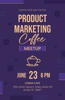 Peach Fuzz And Purple Business Coffee Meet Up Poster template