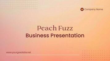 Peach Business Presentation template