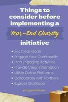 Year End Charity Pinterest Graphic template