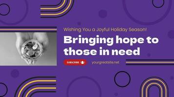 Year End Charity Youtube Banner template