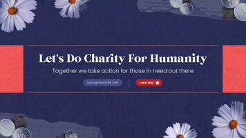 Year End Charity Youtube Banner template