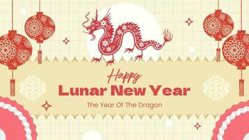 Chinese New Year Greeting Twitter Post template