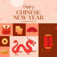 Chinese New Year Greeting Linkedin Post template