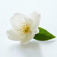 Flower petals isolated on white background photo