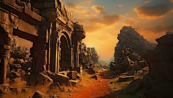 AI generated Uncovering the Secrets of Ancient Landscapes photo