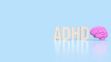 The ADHD for medical or education concept 3d rendering. photo