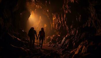 AI generated Unveiling Mysteries in the Depths of Caving photo