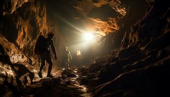 AI generated Unveiling Mysteries in the Depths of Caving photo