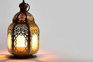 AI generated An Arabic lantern on white background photo