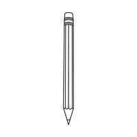 mano dibujado niños dibujo dibujos animados vector ilustración linda lápiz icono aislado en blanco