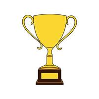 Kids drawing cartoon Vector illustration trophy icon Isolated on White