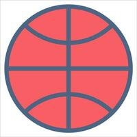 basketball icon or logo illustration filled color style vector