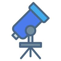 telescope icon or logo illustration filled color style vector