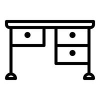 mesa icono o logo ilustración contorno negro estilo vector