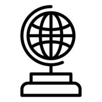 globe icon or logo illustration outline black style vector