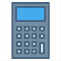 calculator icon or logo illustration filled color style vector
