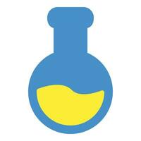 chemical bottle icon or logo illustration flat color style vector