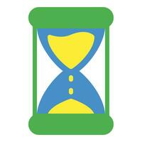 hourglass  icon or logo illustration flat color style vector