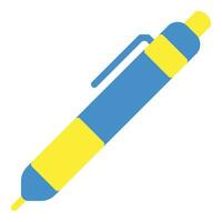 pen icon or logo illustration flat color style vector