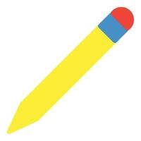 pencil icon or logo illustration flat color style vector