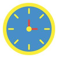 clock icon or logo illustration flat color style vector
