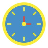 clock icon or logo illustration flat color style vector