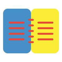 open book icon or logo illustration flat color style vector