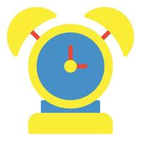 alarm clock icon or logo illustration flat color style vector