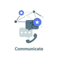 communicate,connect talk,flat design icon vector illustration