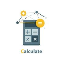 Calculation flat design style vector concept illustration