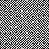 Black and white geometric rounded diagonal maze pattern vector